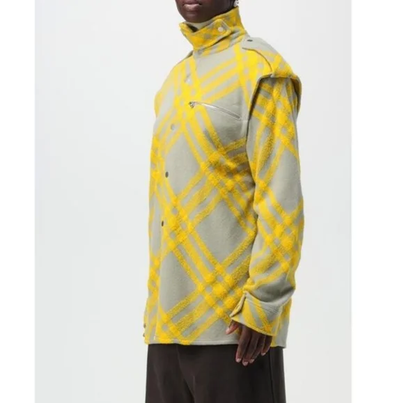 Burberry Check Plaid Pattern Wool Blend Jacket, Size 8 - Picture 4 of 16